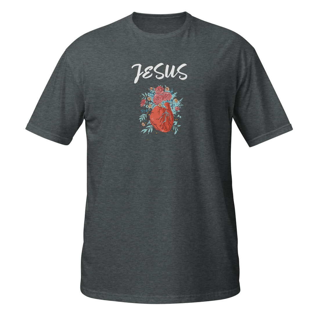 &quot;Heart Jesus&quot; Dark Colors T-Shirt Image: &quot;&